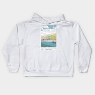 The Cambrian Coast Line - Vintage Railway Travel Poster - 1960s Kids Hoodie